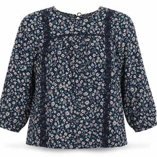 Marks & Spencer Womens Multicoloured Floral Viscose Basic Blouse Size 10 Round Neck