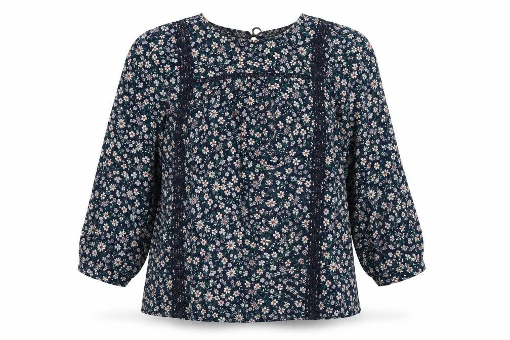 Marks & Spencer Womens Multicoloured Floral Viscose Basic Blouse Size 10 Round Neck