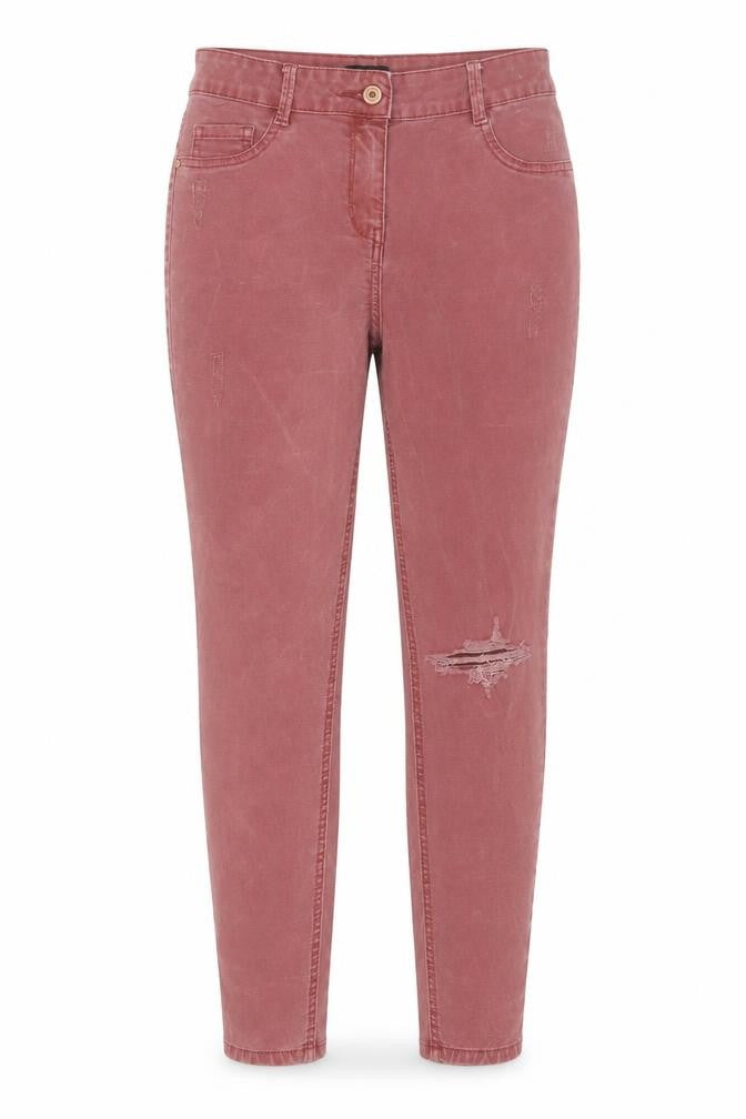 Denim Womens Red Cotton Skinny Jeans Size 10 L27 in Regular Button