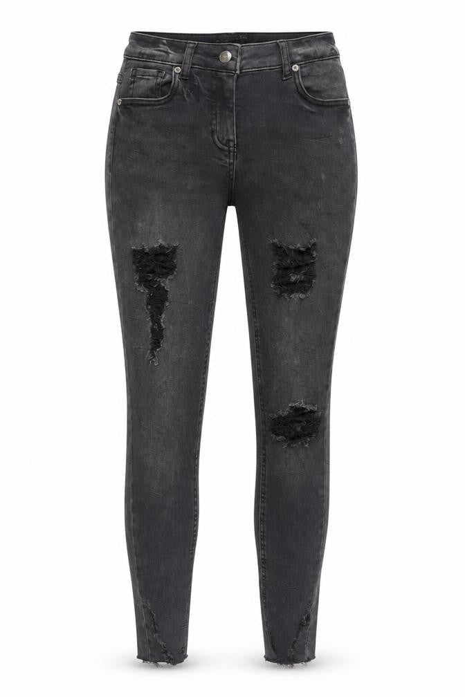 PARISIAN SIGNATURE Womens Black Cotton Skinny Jeans Size 6 L27 in Regular Button