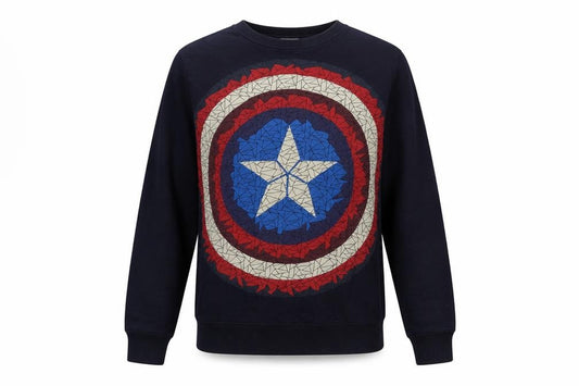 Front view of SPLASH women’s blue cotton pullover sweatshirt, size XS, pullover - avengers