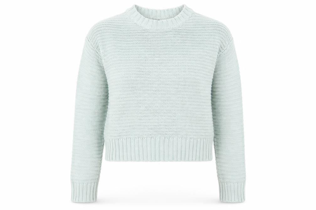 Divided by H&M Womens Green Boat Neck Cotton Pullover Jumper Size S