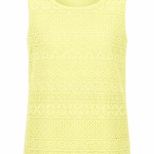 Intuition Womens Yellow Round Neck Cotton Vest Jumper Size 8