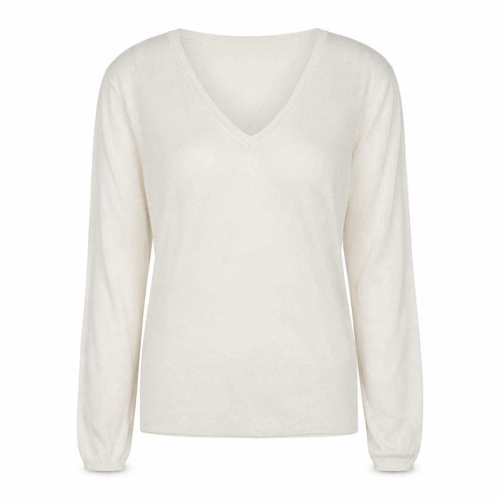 Front view of Autograph women’s white modal pullover sweatshirt, size UK 12