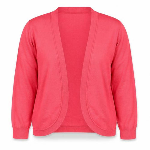 Paramour Womens Pink V-Neck Viscose Shrug Jumper Size XL