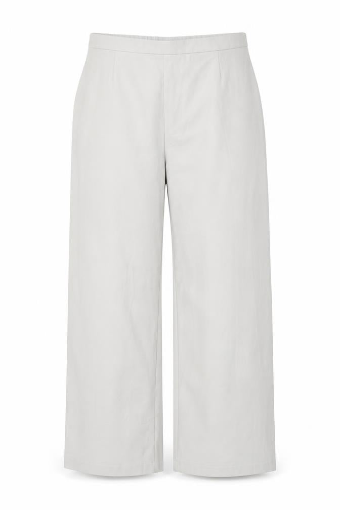 Front view of Nightingales women’s grey polyester trousers, size UK 38, 30-inch leg regular