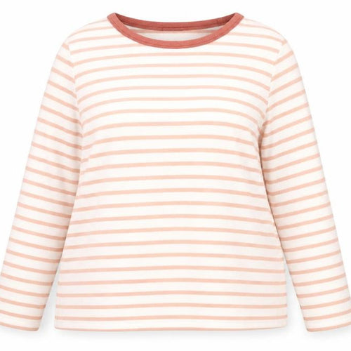 Marks & Spencer Womens Multicoloured Round Neck Striped Cotton Pullover Jumper Size 16