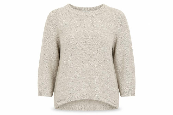 Marks & Spencer Womens Beige Round Neck Polyester Pullover Jumper Size 14