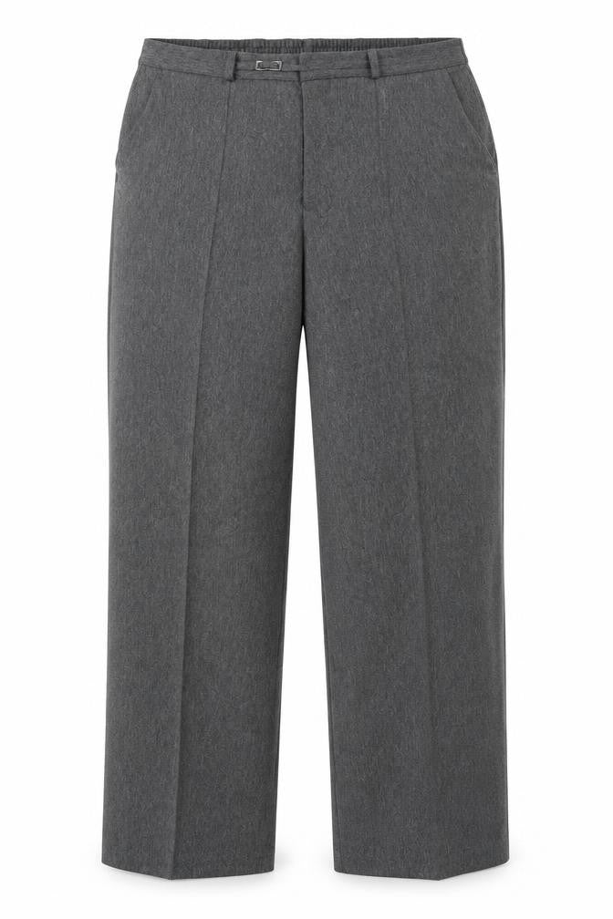 Marks & Spencer Womens Grey Polyester Trousers Size 16 L29 in Regular