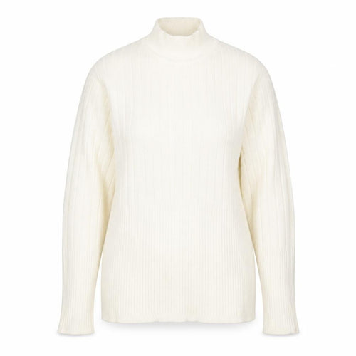 Marks & Spencer Womens Ivory High Neck Viscose Pullover Jumper Size 14