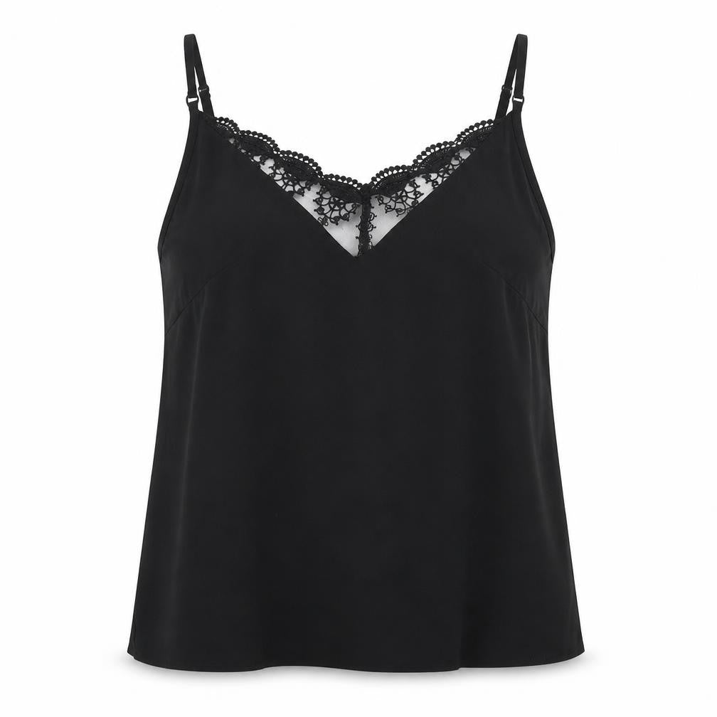 SHEIN Womens Black Polyester Basic Blouse Size M V-Neck