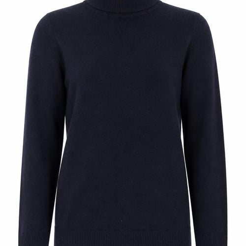 Marks & Spencer Womens Blue Mock Neck Acrylic Pullover Jumper Size 8
