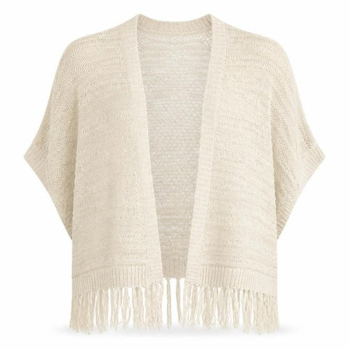 Matalan Womens Beige V-Neck Acrylic Cardigan Jumper Size S