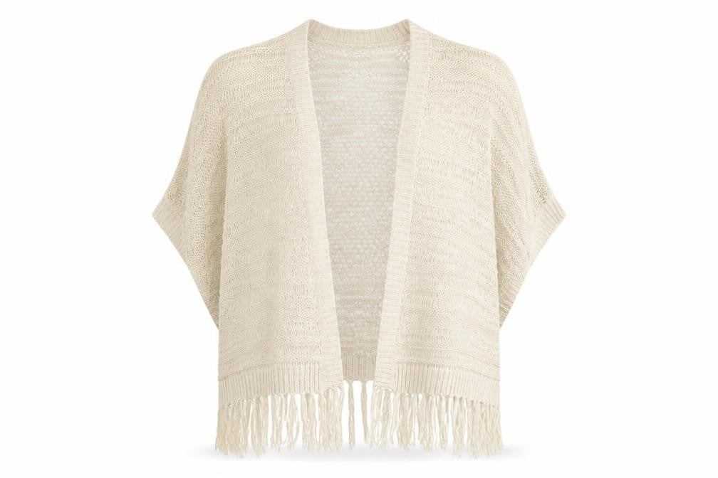 Matalan Womens Beige V-Neck Acrylic Cardigan Jumper Size S