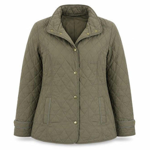 Marks & Spencer Womens Beige Quilted Coat Size 14 Button