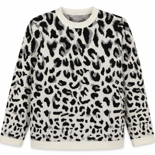 In Stitches Womens Multicoloured Round Neck Animal Print Acrylic Pullover Jumper Size S