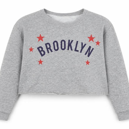 New Look Girls Grey Cotton Pullover Sweatshirt Size 10-11 Years - Cropped