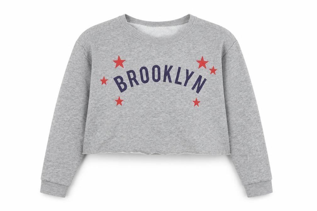 New Look Girls Grey Cotton Pullover Sweatshirt Size 10-11 Years - Cropped