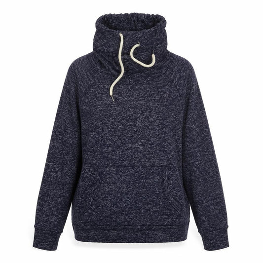 Front view of Atmosphere women’s blue polyester pullover sweatshirt, size UK 14