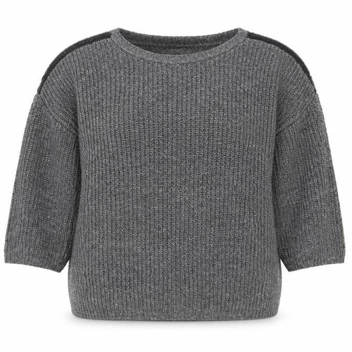 Marks & Spencer Womens Grey Round Neck Cotton Pullover Jumper Size 14