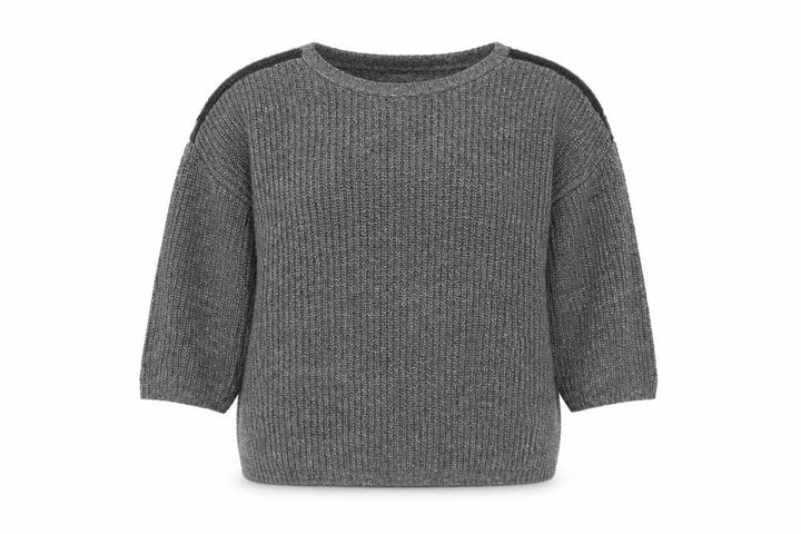 Marks & Spencer Womens Grey Round Neck Cotton Pullover Jumper Size 14