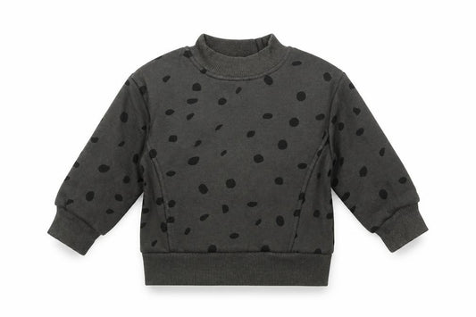 Front view of Sonny's Baby Green Animal Print Cotton jumper, size 6-9, Months Pullover