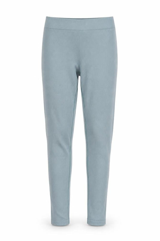 Front view of Dunnes women’s grey nylon compression leggings, size M, 25-inch leg regular