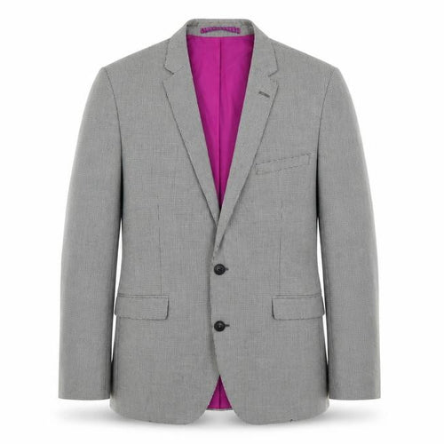 Marks & Spencer Mens Grey Houndstooth Polyester Jacket Blazer Size 42