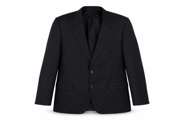 Marks & Spencer Mens Grey Striped Wool Jacket Blazer Size 40