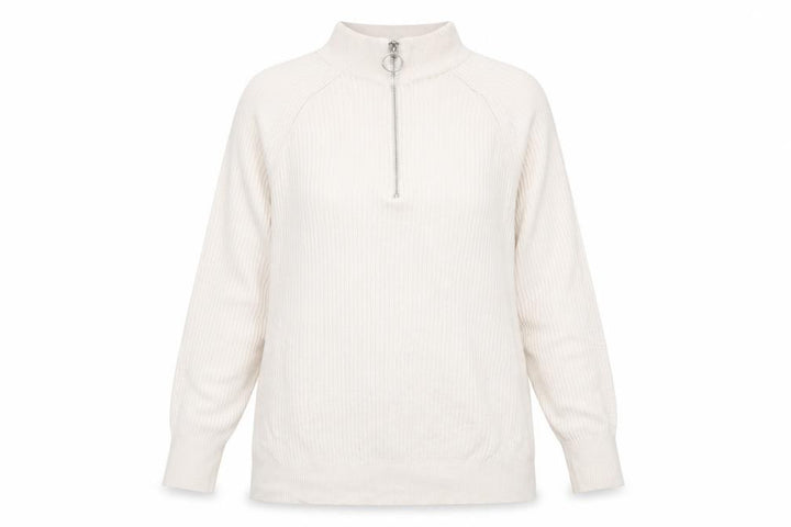 Marks & Spencer Womens Ivory High Neck Viscose Pullover Jumper Size M