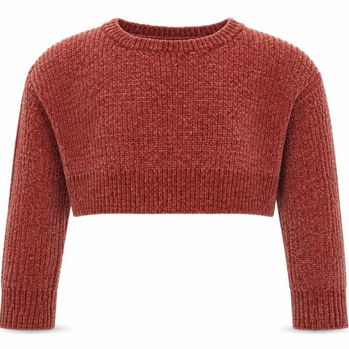 New Look Girls Brown Round Neck Acrylic Pullover Jumper Size 10-11 Years