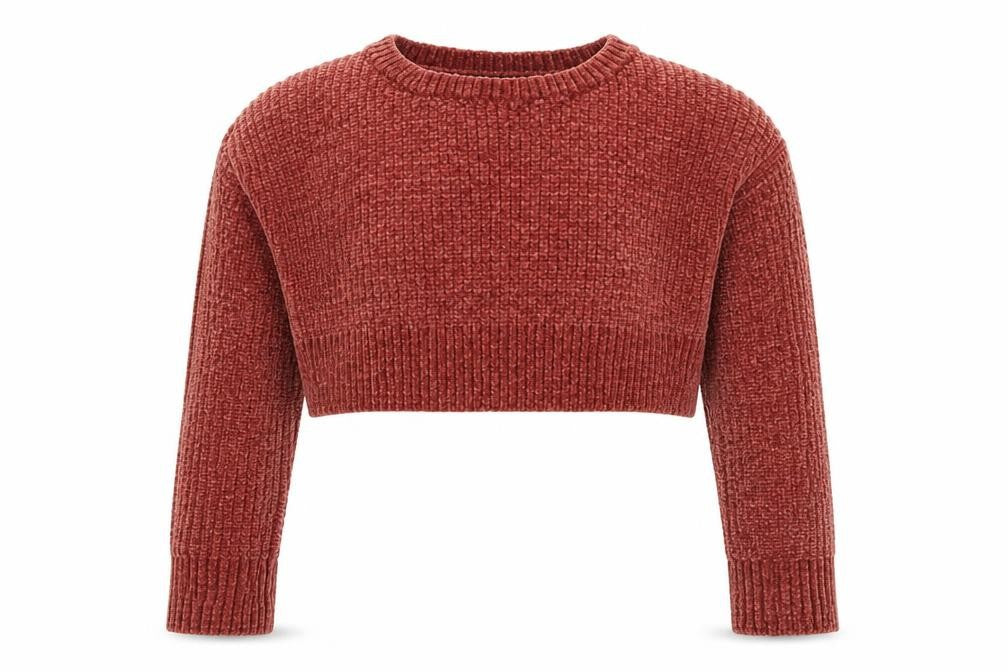 New Look Girls Brown Round Neck Acrylic Pullover Jumper Size 10-11 Years