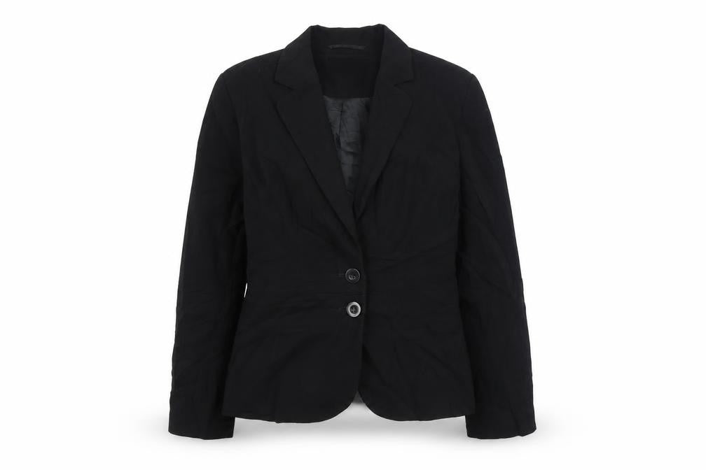 Front view of Papaya women’s black jacket, size UK 12