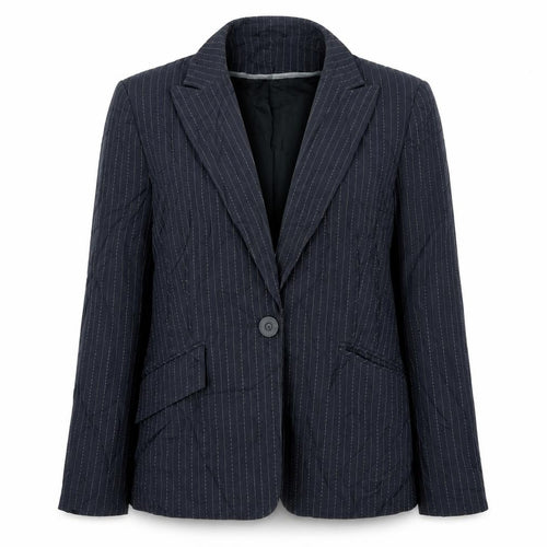 Marks & Spencer Womens Grey Striped Jacket Size 14
