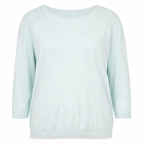 Debenhams Womens Green Boat Neck Cotton Pullover Jumper Size 16