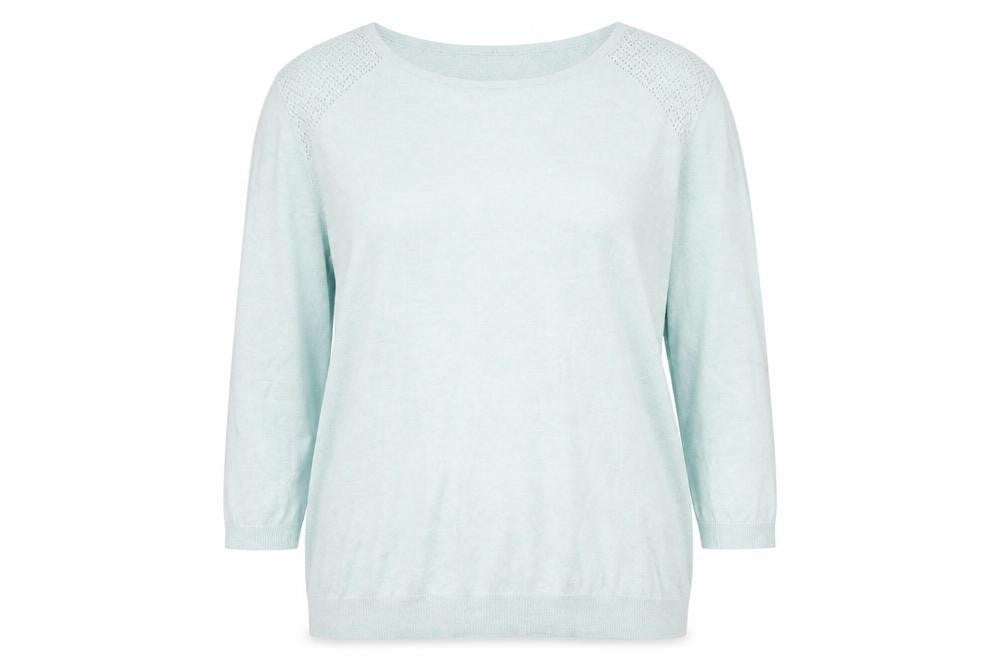 Debenhams Womens Green Boat Neck Cotton Pullover Jumper Size 16