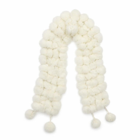 Preworn Girls Ivory Polyester Scarf Scarves & Wraps Size Regular