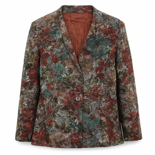 Klaus Steilman Womens Multicoloured Floral Cotton Jacket Blazer Size 10