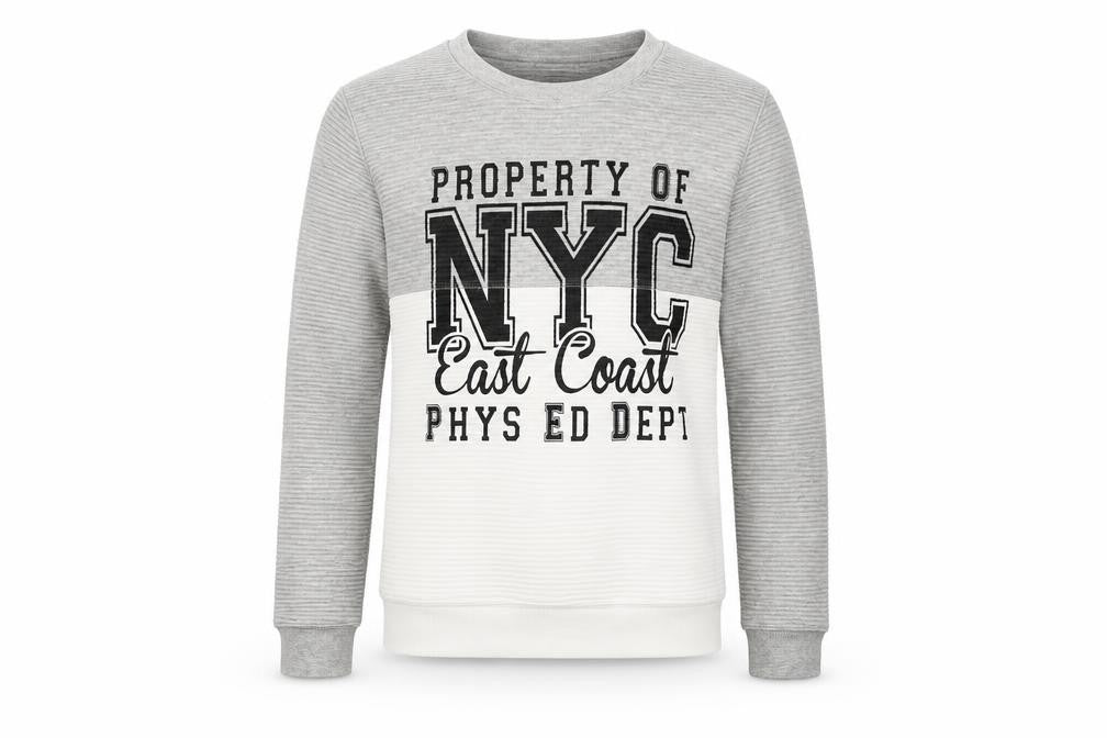 New Look Girls Grey Round Neck Cotton Pullover Jumper Size 12-13 Years - New York City