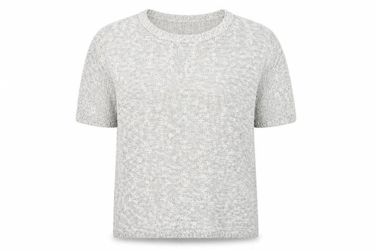 Front view of George women’s grey round neck cotton jumper, size UK 12