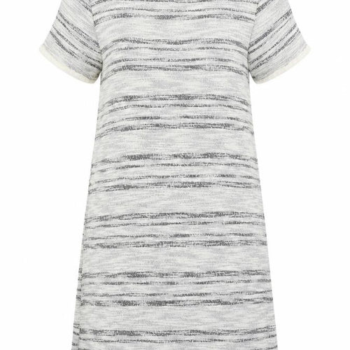 Mango Womens Grey Cotton Jumper Dress Size L Scoop Neck Pullover