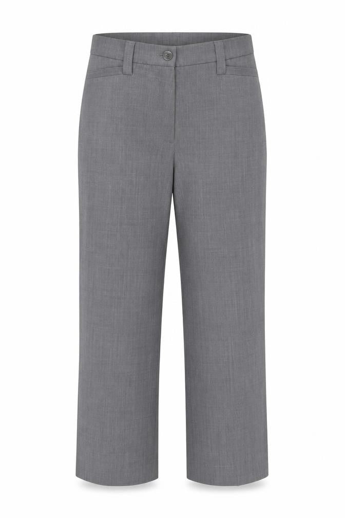 GARDEUR Womens Grey Polyester Trousers Size 30 in L25 in Regular Zip