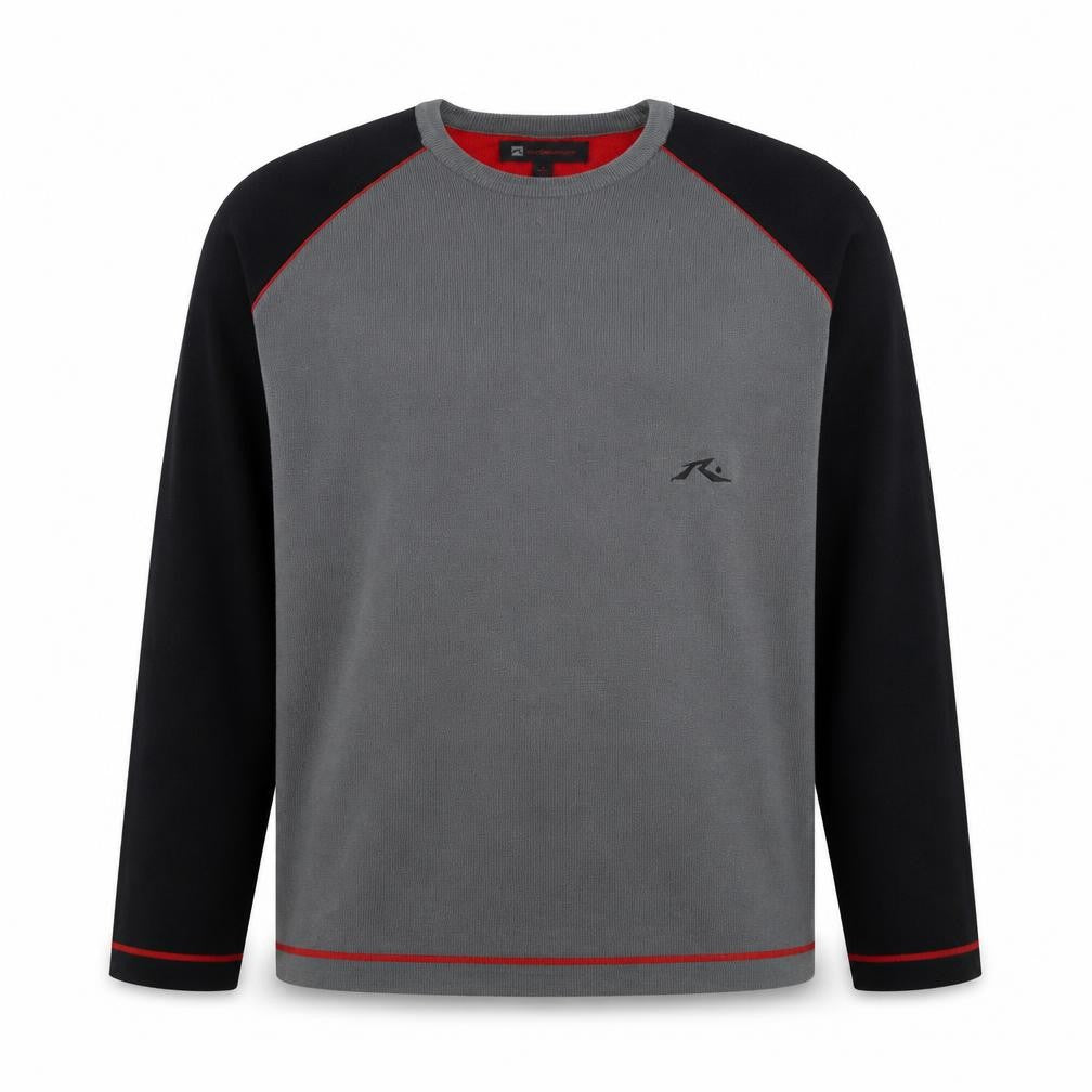 Global alliance Mens Grey Round Neck Acrylic Pullover Jumper Size L