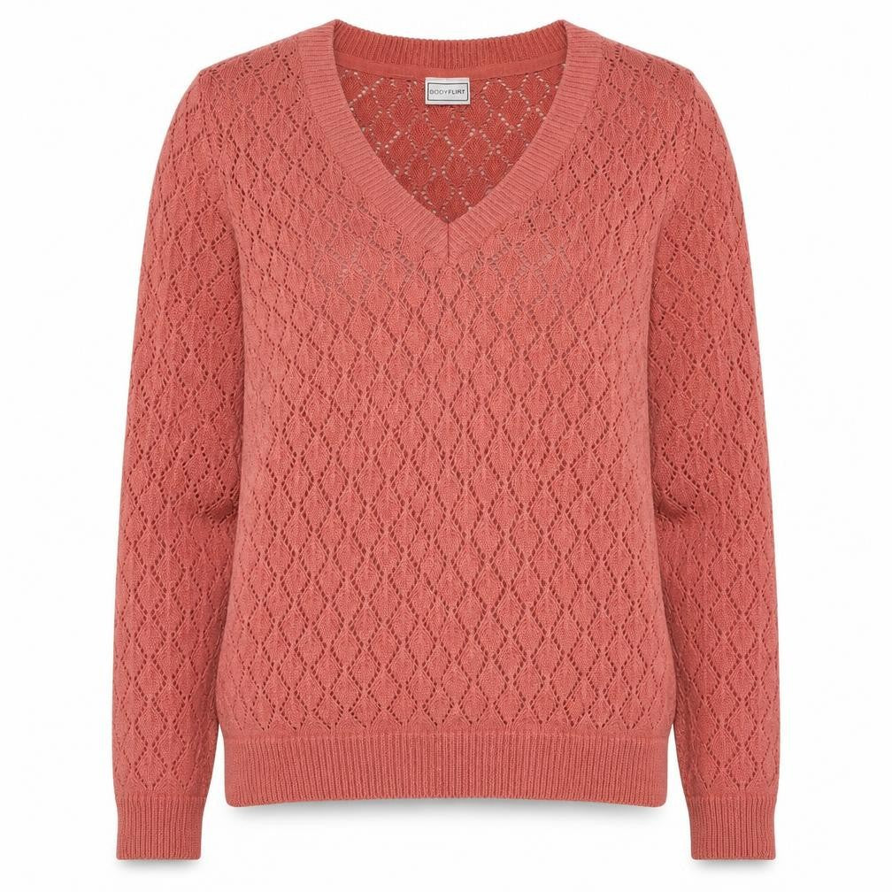 Body Flirt Womens Pink Acrylic Pullover Sweatshirt Size S