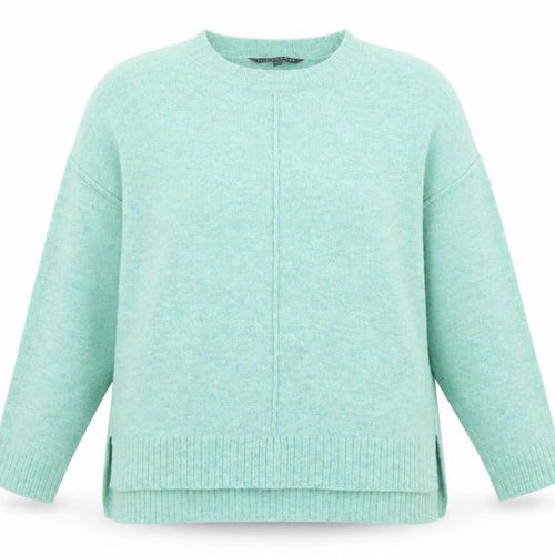 bonmarch Womens Green Crew Neck Acrylic Pullover Jumper Size 14