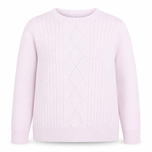 bonmarch Womens Pink Crew Neck Acrylic Pullover Jumper Size L
