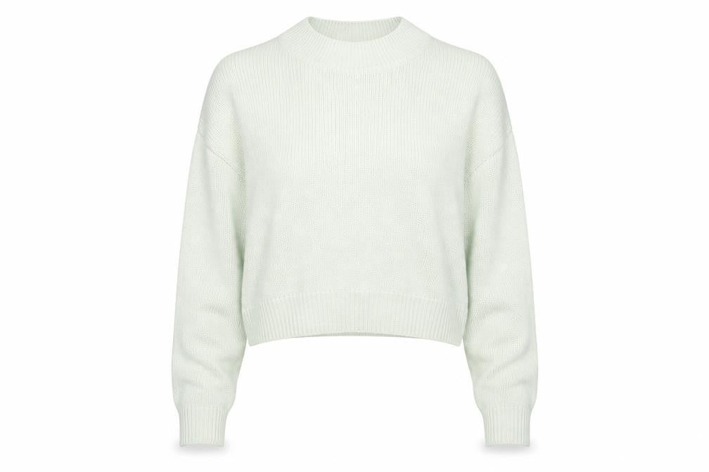 Divided by H&M Womens Green Mock Neck Acrylic Pullover Jumper Size S
