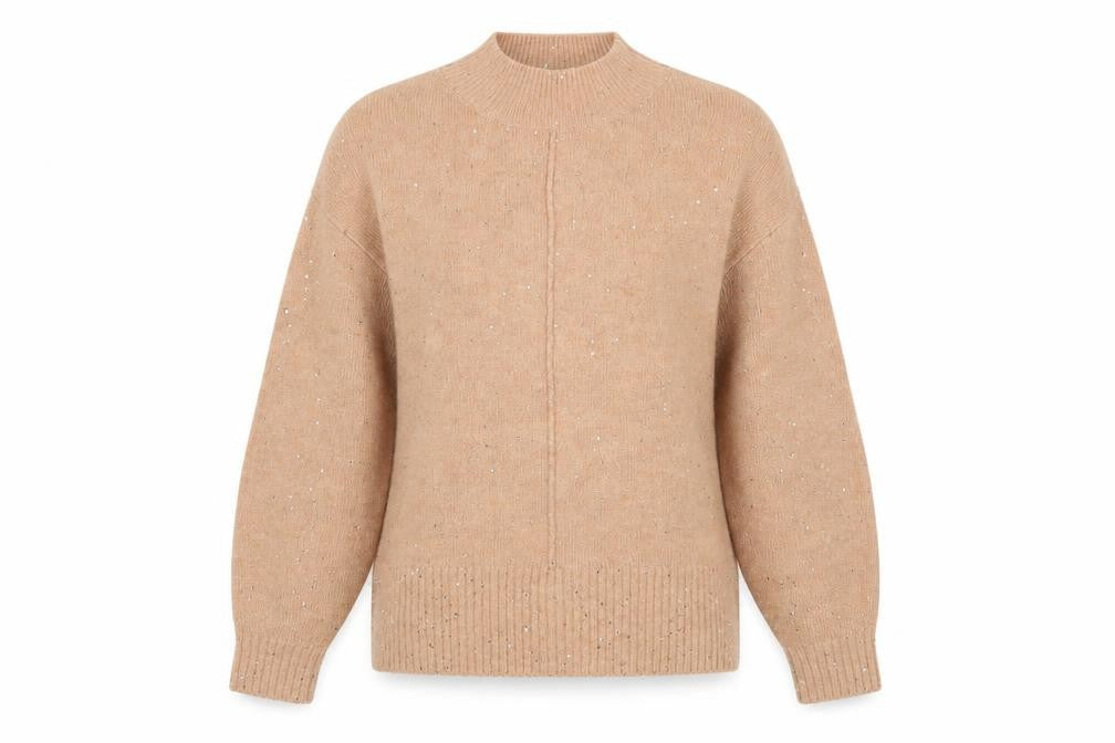 George Womens Pink Mock Neck Acrylic Pullover Jumper Size S