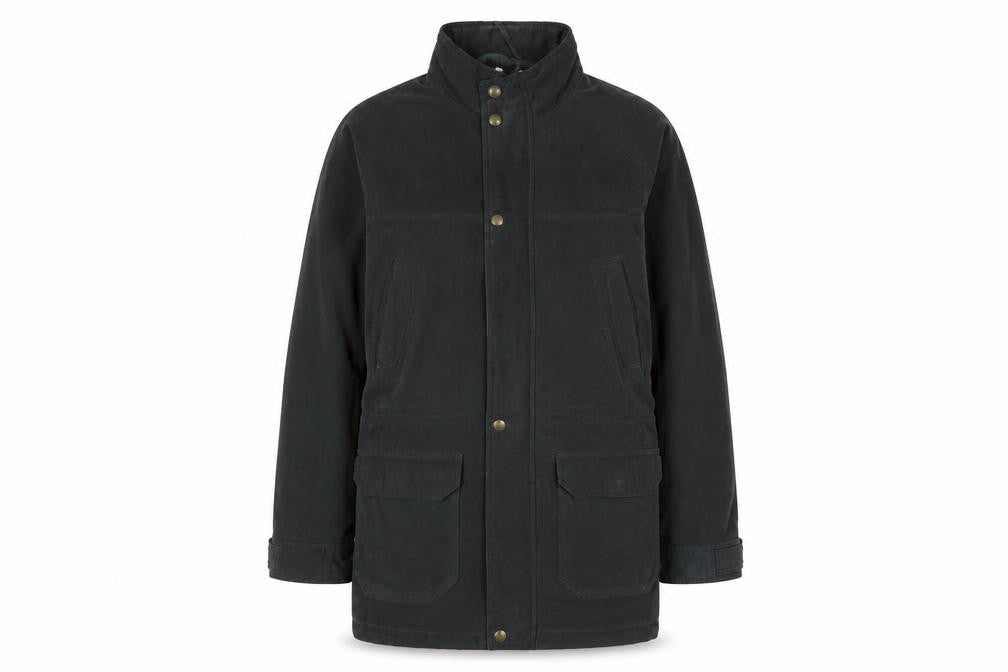 Front view of BHS women’s green parka jacket, size L, zip