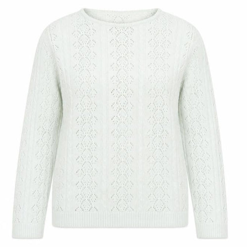 Jumper Womens Green Round Neck Cotton Pullover Jumper Size M - M/L